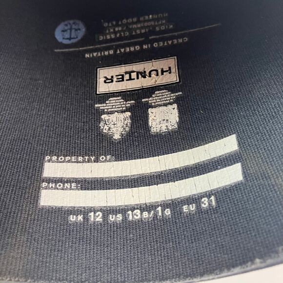 Hunter Kids First Classic Rain Boots In Navy Size 13B/1G GUC Unisex - Picture 14 of 16